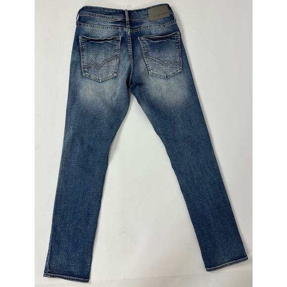 Departwest Size 28 x 32 Trouper Straight Stretch Jeans Low Rise Whiskered Buckle - Picture 7 of 14